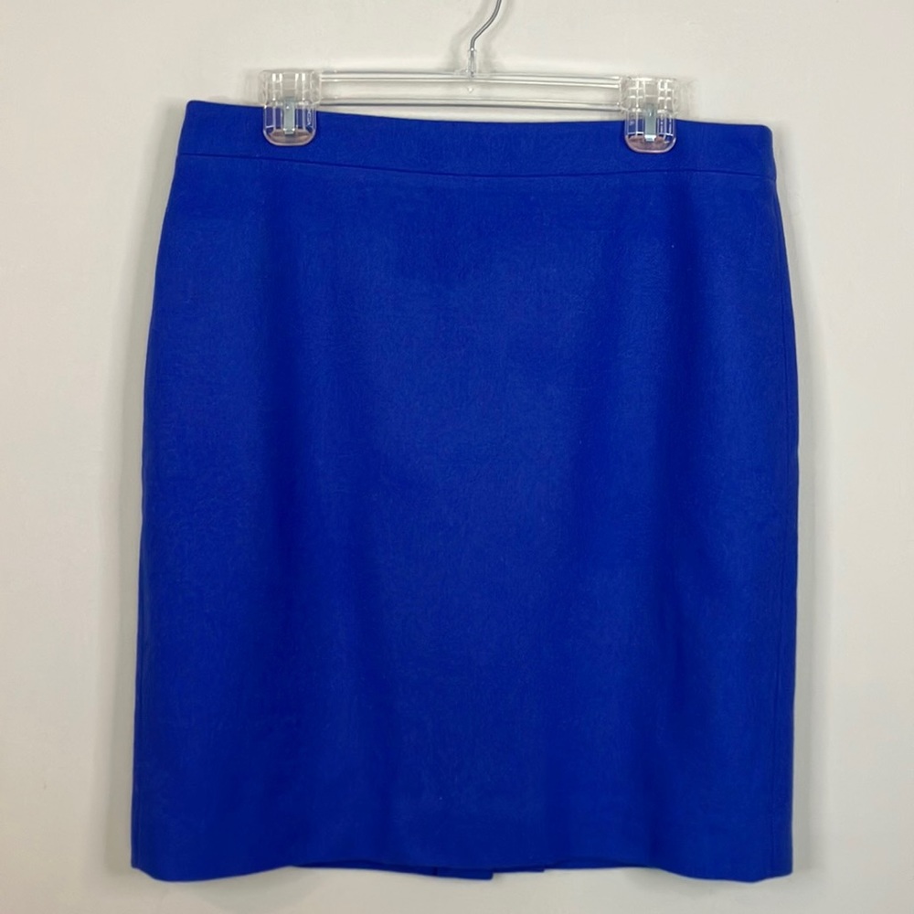 J Crew blue wool pencil skirt - Picture 3 of 8